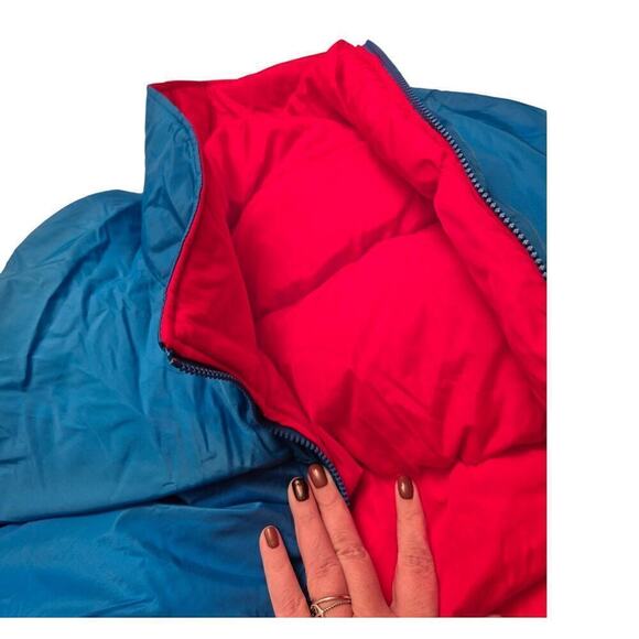Vtg Columbia Reversible Radial Sleeve Nylon/ Down Ski Jacket Red/Blue Mens Sz L - Picture 5 of 8
